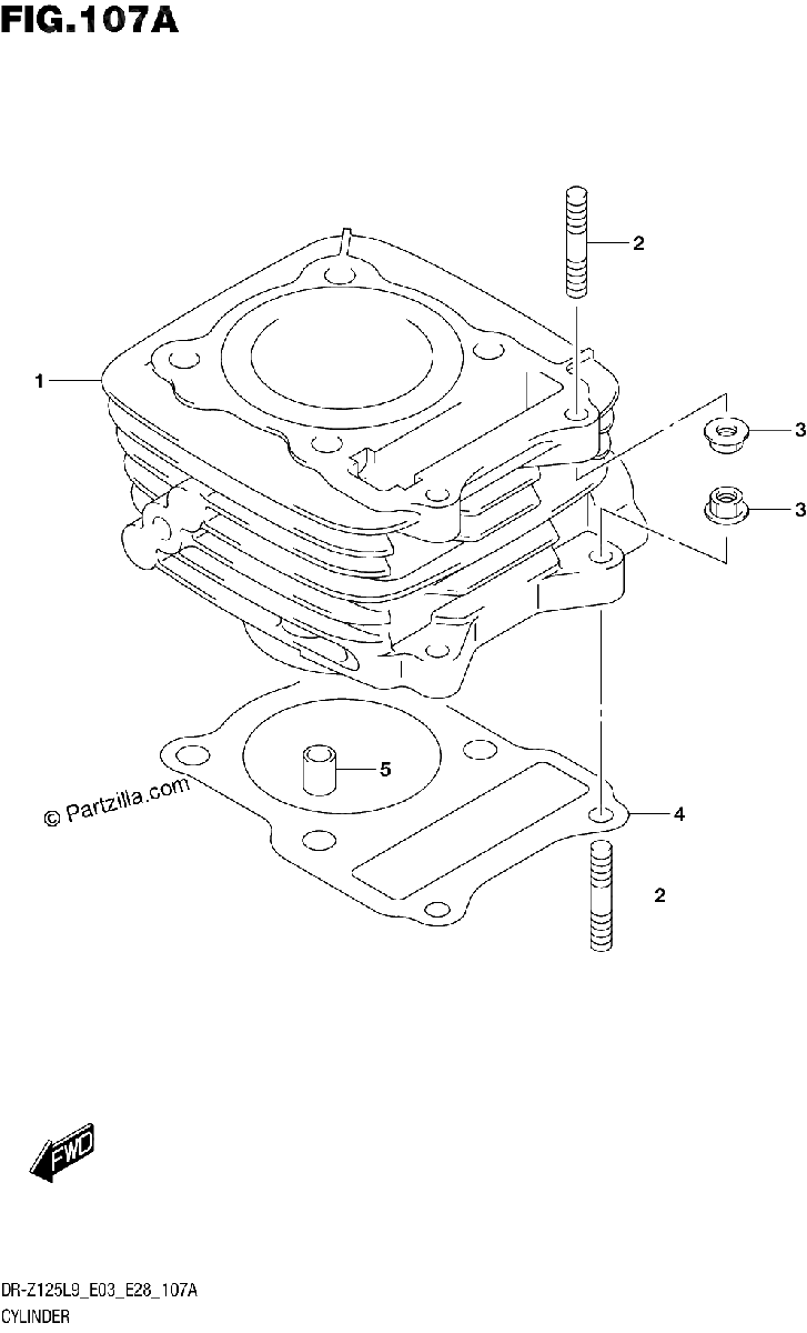Diagrama de 107A CYLINDER