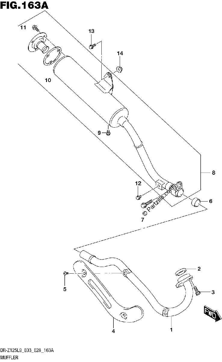 Diagrama de 163A MUFFLER
