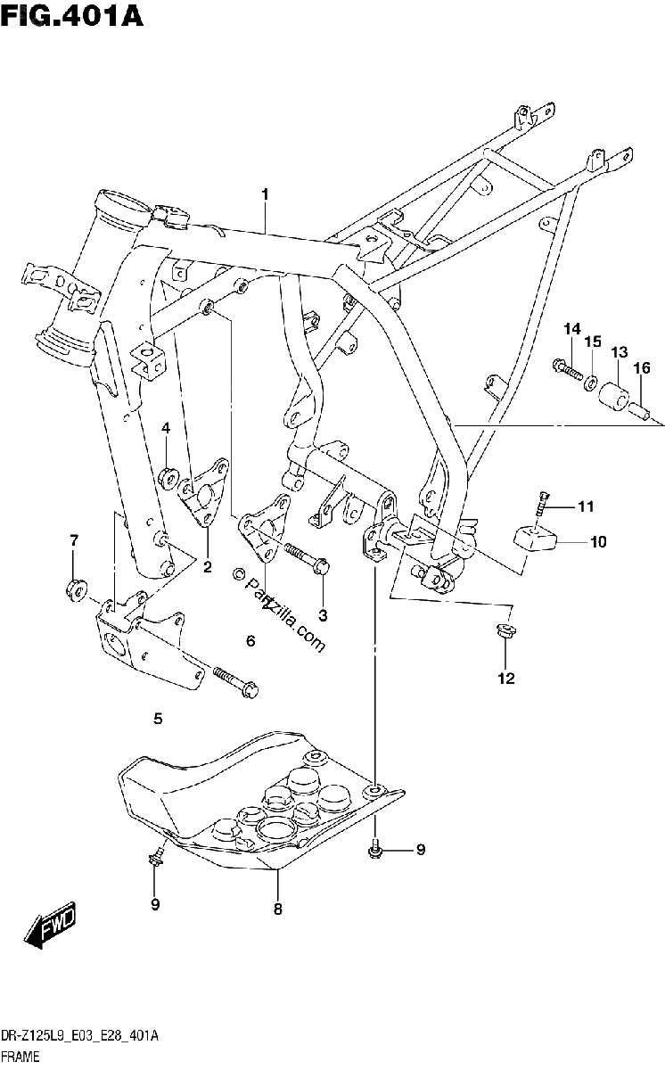 Diagrama de 401A FRAME