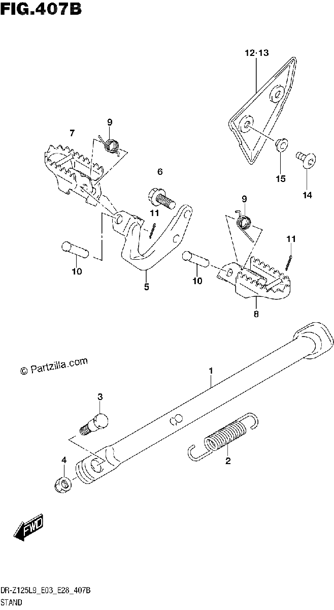 Diagrama de 407B STAND DR Z125LL9 E03
