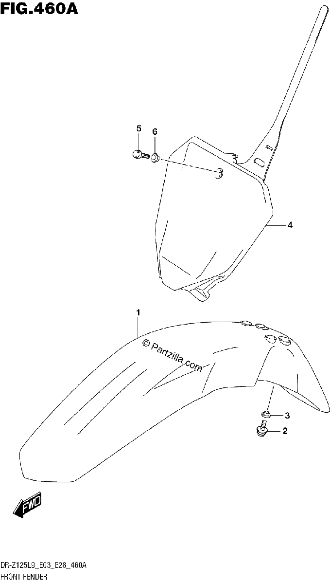 Diagrama de 460A FRONT FENDER