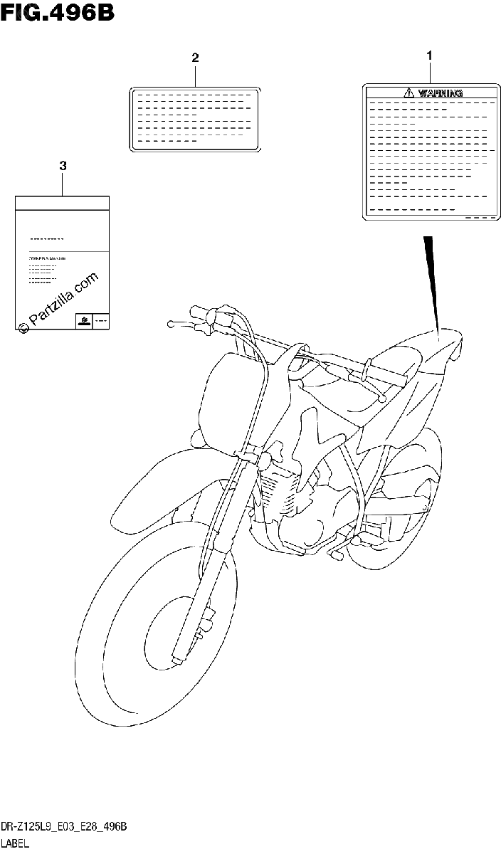Diagrama de LABEL DR Z125LL9 E03