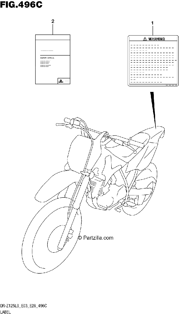 Diagrama de 496C LABEL DR Z125LL9 E28