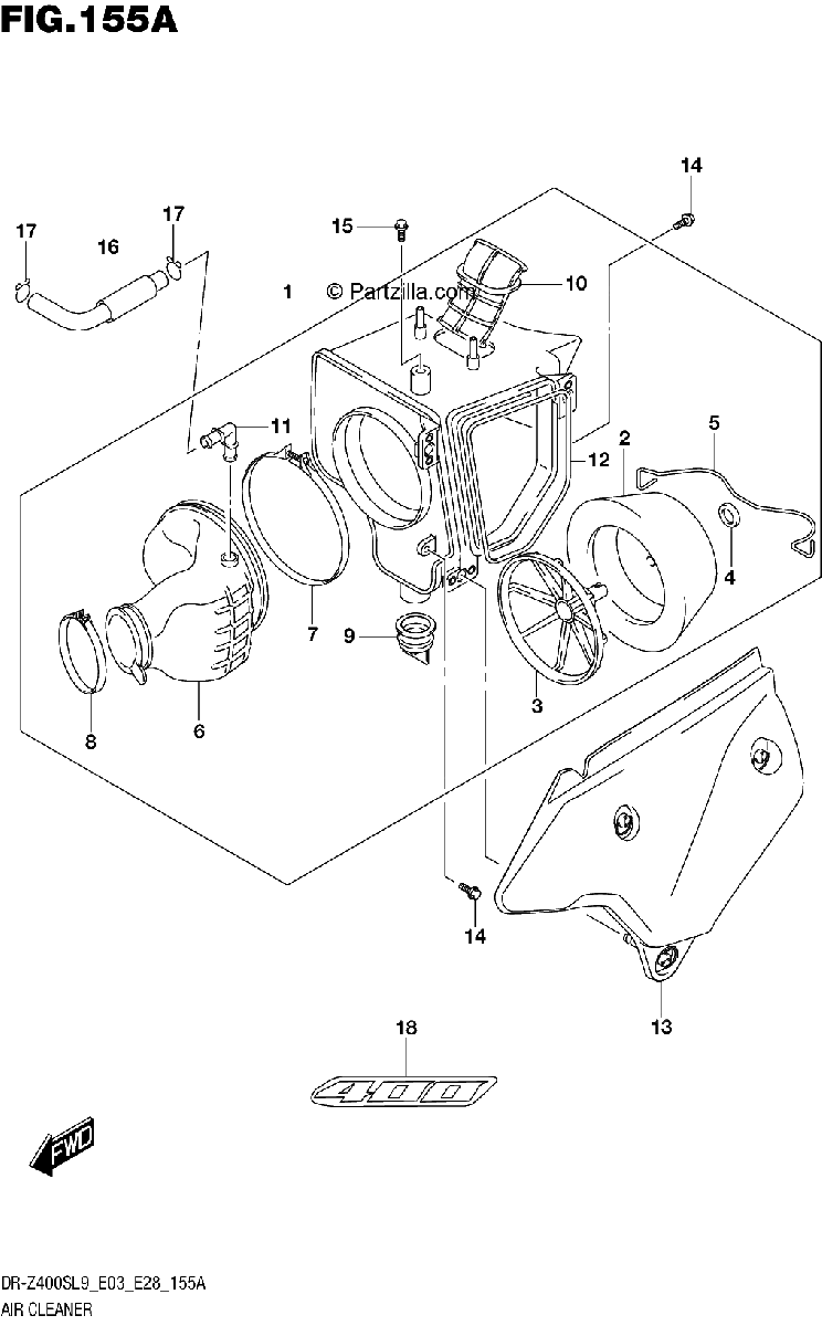 Diagrama de AIR CLEANER