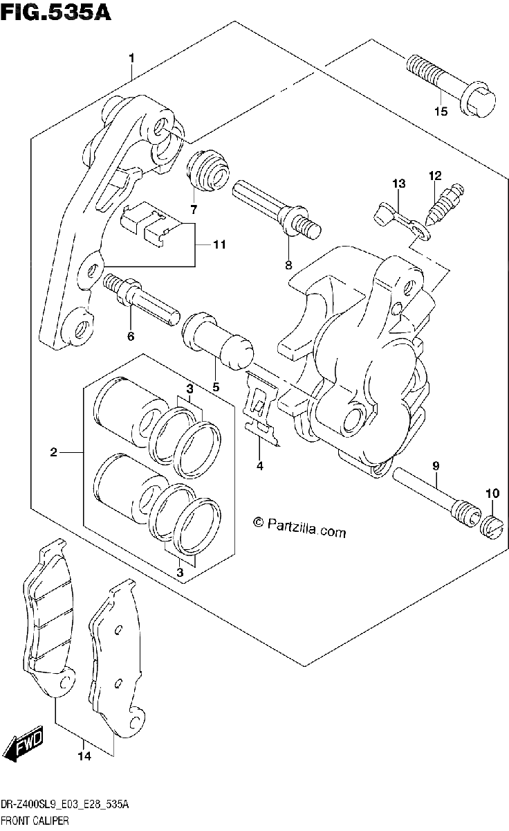 Diagrama de FRONT CALIPER