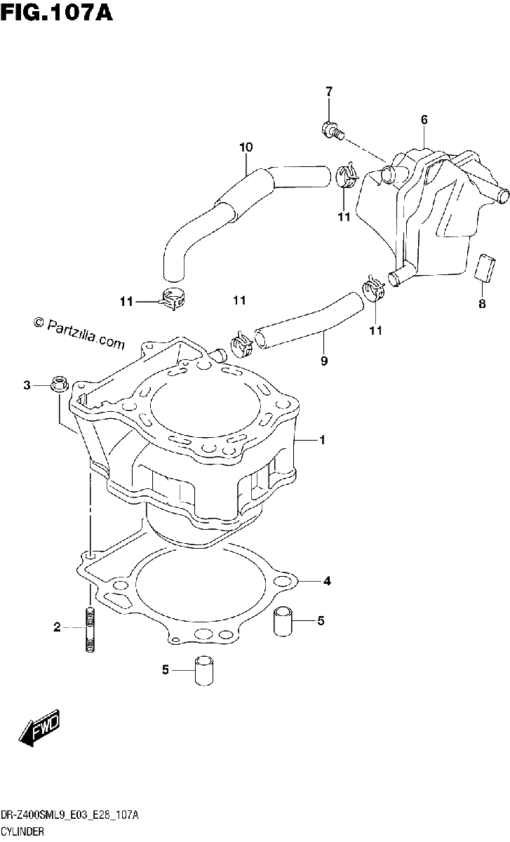 Diagrama de 107A CYLINDER