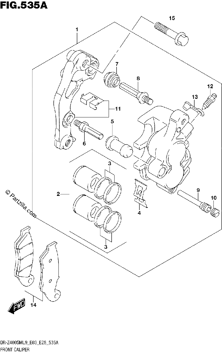 Diagrama de FRONT CALIPER
