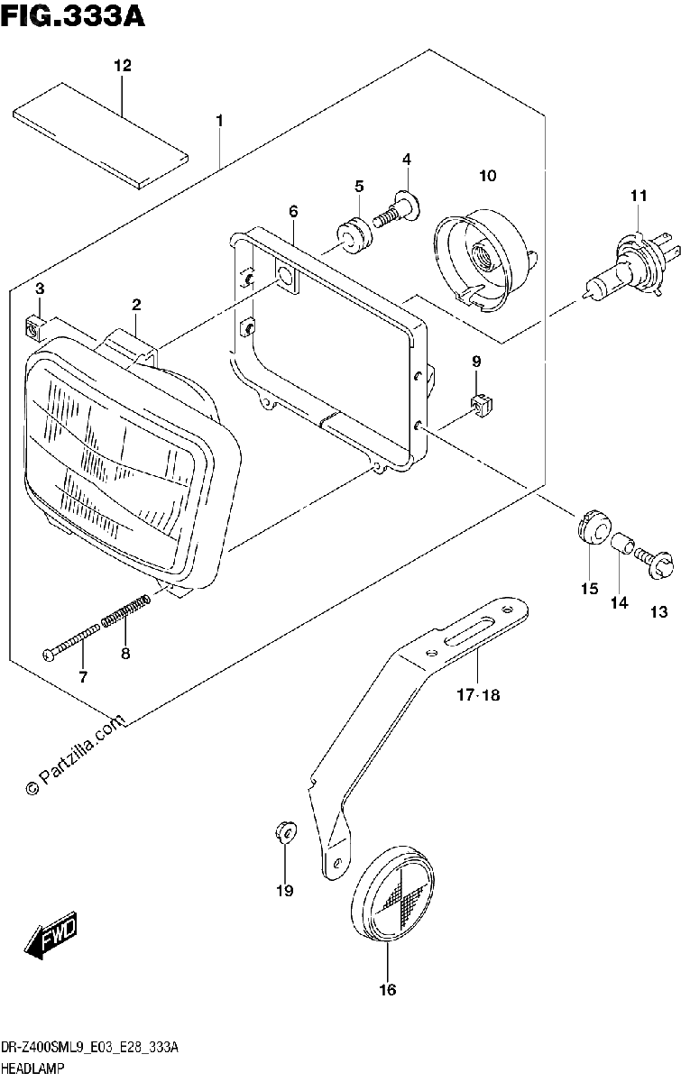 Diagrama de HEADLAMP