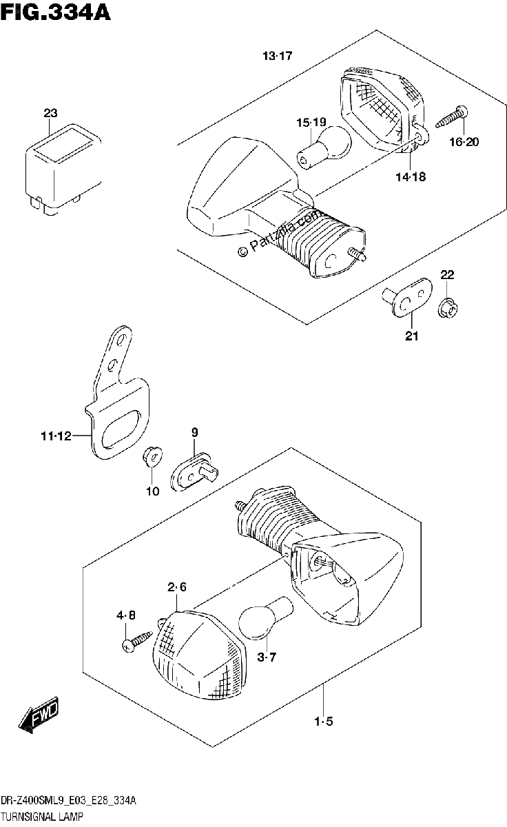 Diagrama de TURNSIGNAL LAMP