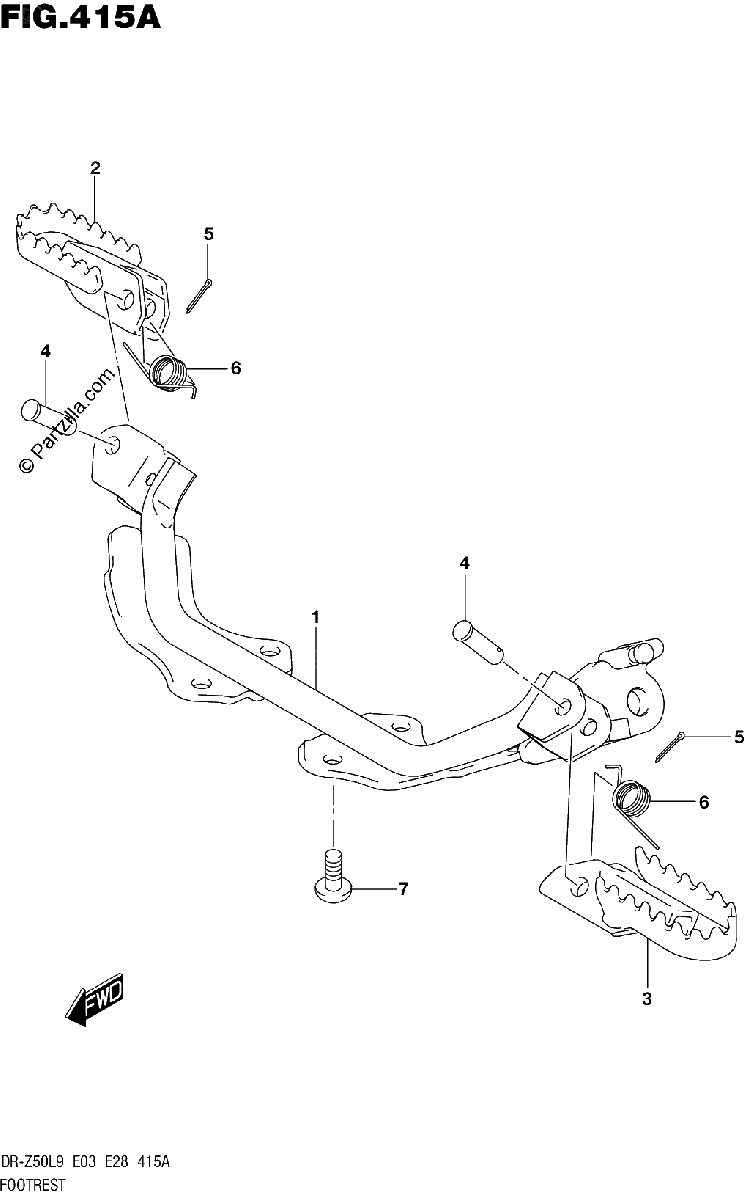 Diagrama de 415A FOOTREST
