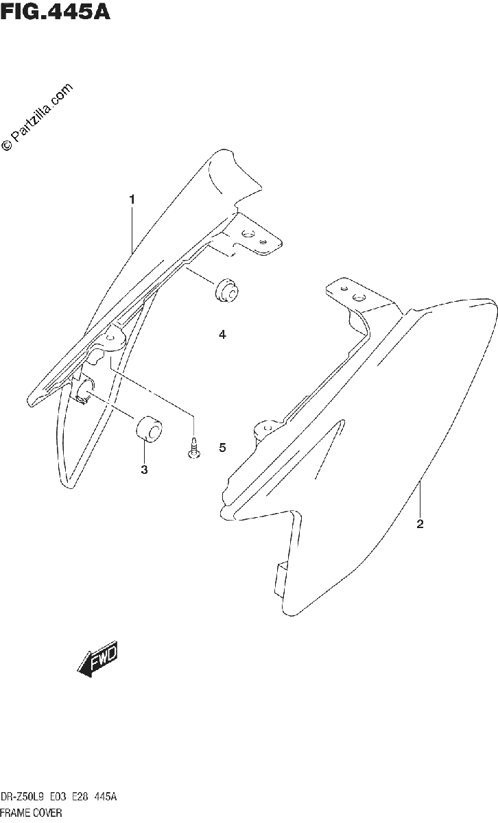 Diagrama de 445A FRAME COVER