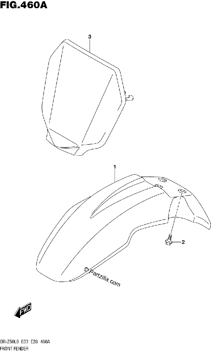 Diagrama de 460A FRONT FENDER