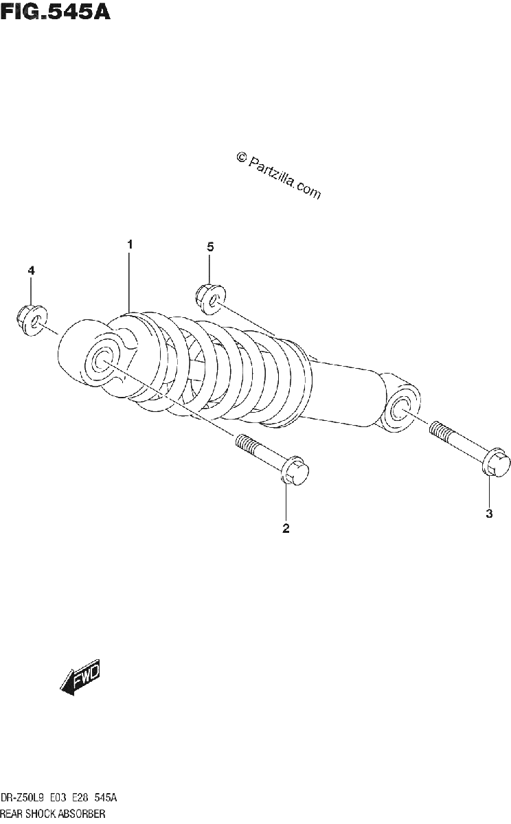 Diagrama de 545A REAR SHOCK ABSORBER