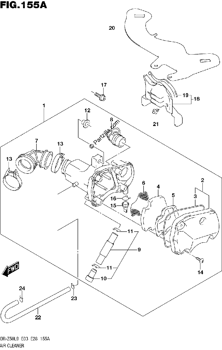Diagrama de AIR CLEANER