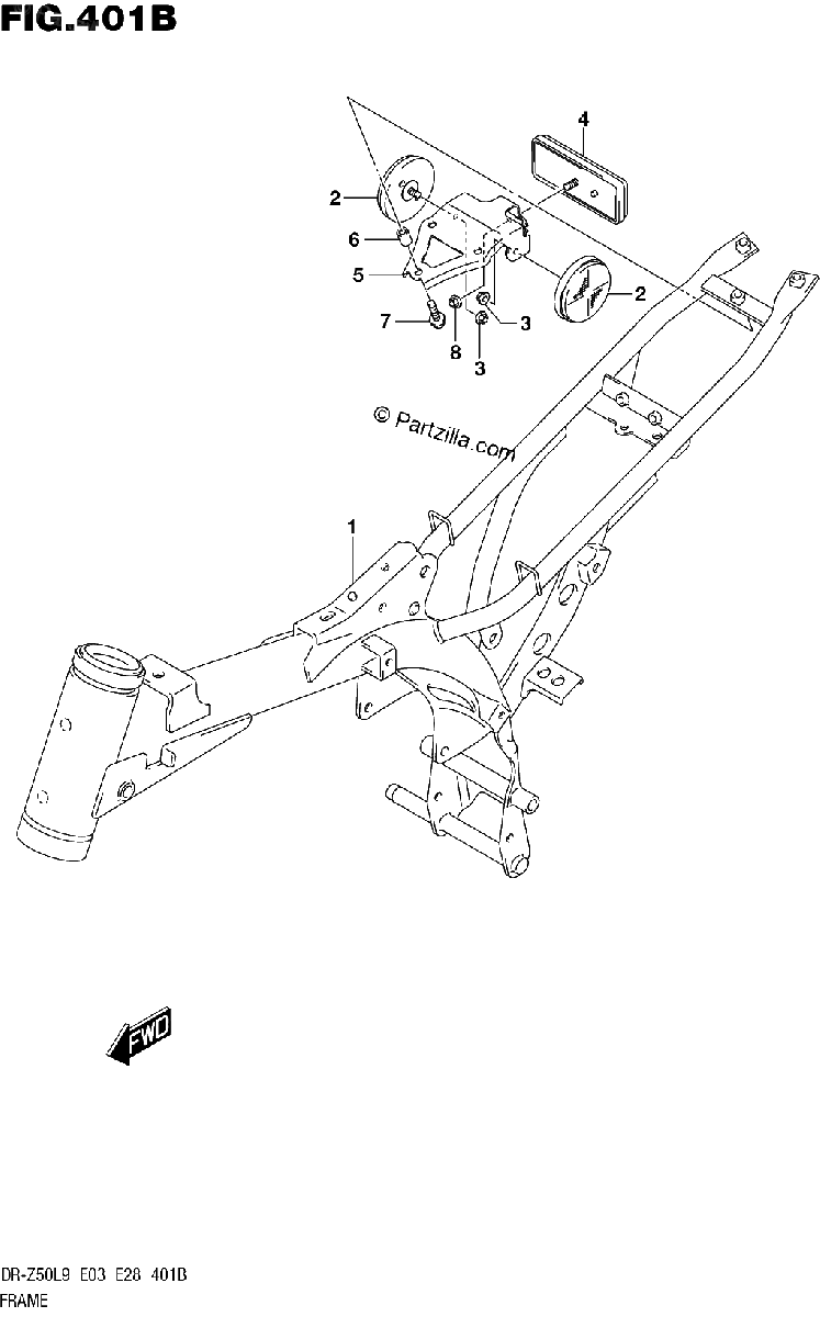 Diagrama de FRAME DR Z50L9 E28