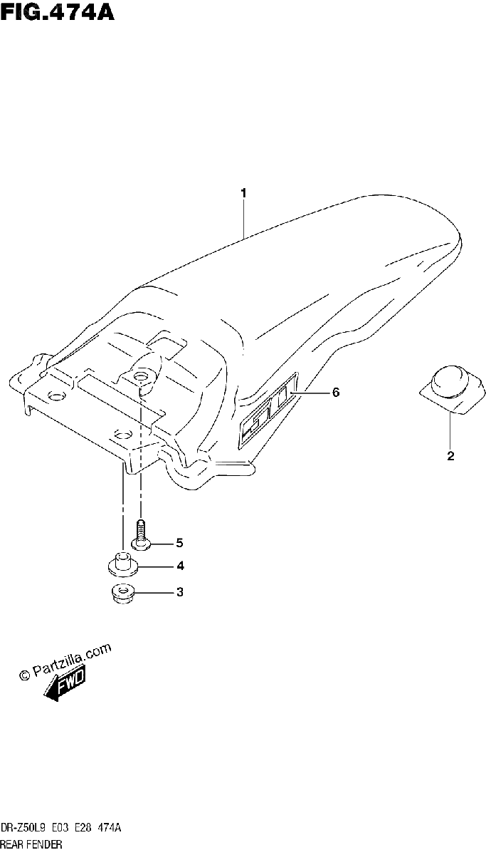 Diagrama de REAR FENDER