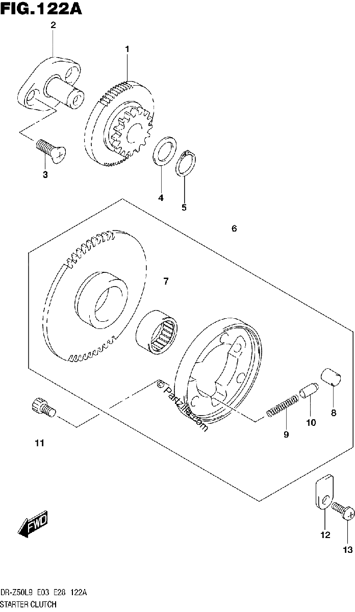 Diagrama de STARTER CLUTCH