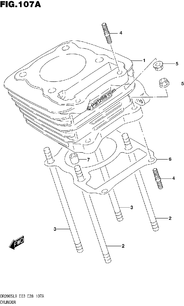 Diagrama de 107A CYLINDER
