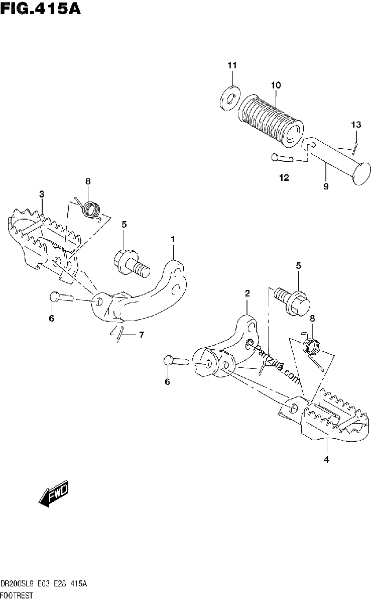 Diagrama de 415A FOOTREST