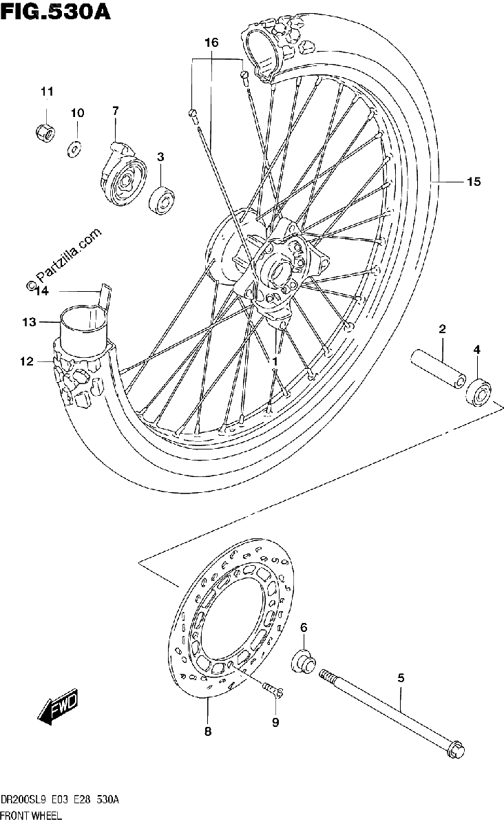 Diagrama de FRONT WHEEL