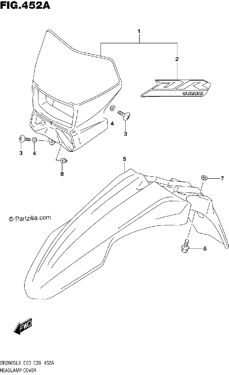 Diagrama de HEADLAMP COVER
