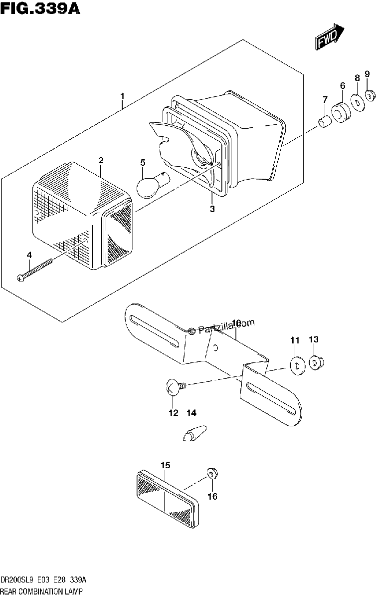 Diagrama de REAR COMBINATION LAMP