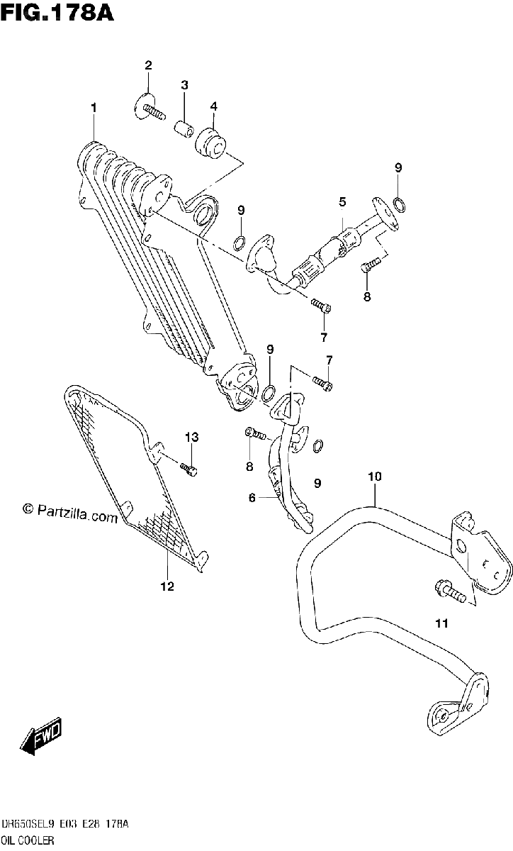 Diagrama de 178A OIL COOLER
