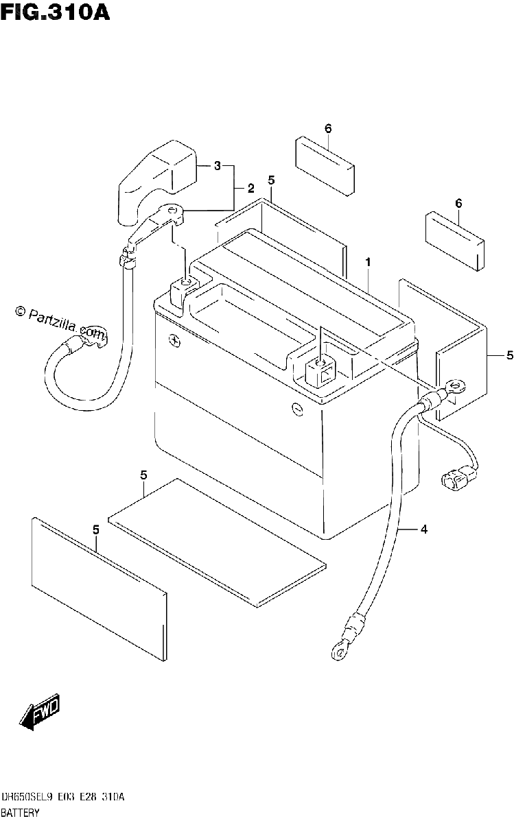 Diagrama de 310A BATTERY