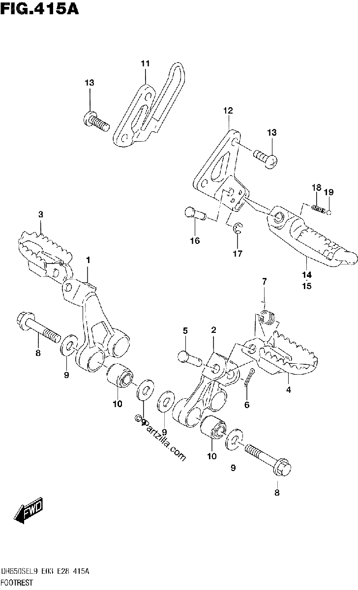Diagrama de 415A FOOTREST