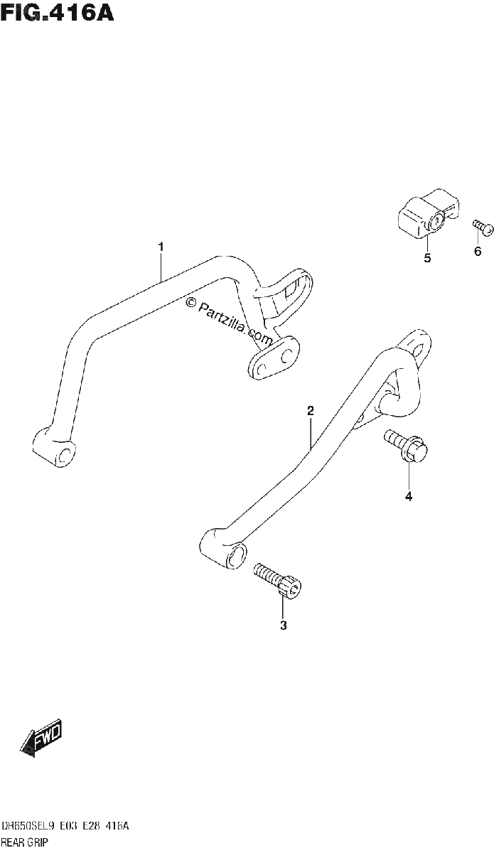 Diagrama de 416A REAR GRIP DR650SEL9 E03