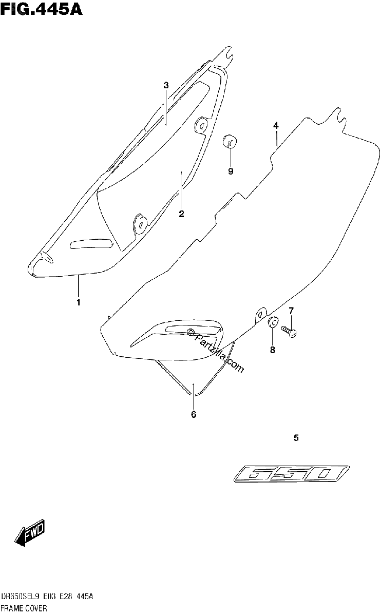 Diagrama de 445A FRAME COVER