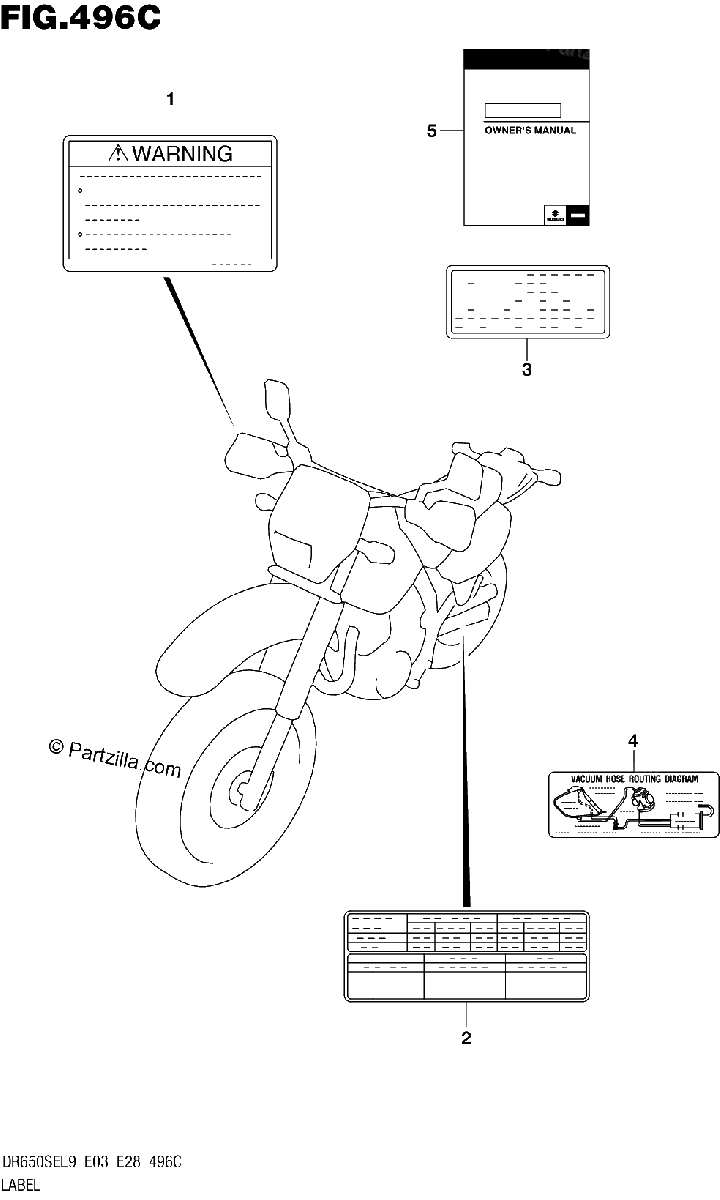 Diagrama de 496C LABEL DR650SEL9 E33