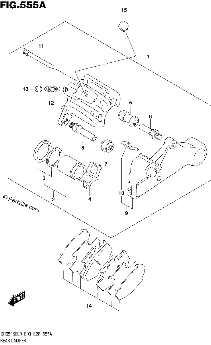 Diagrama de 555A REAR CALIPER