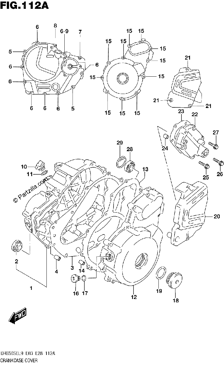 Diagrama de CRANKCASE COVER