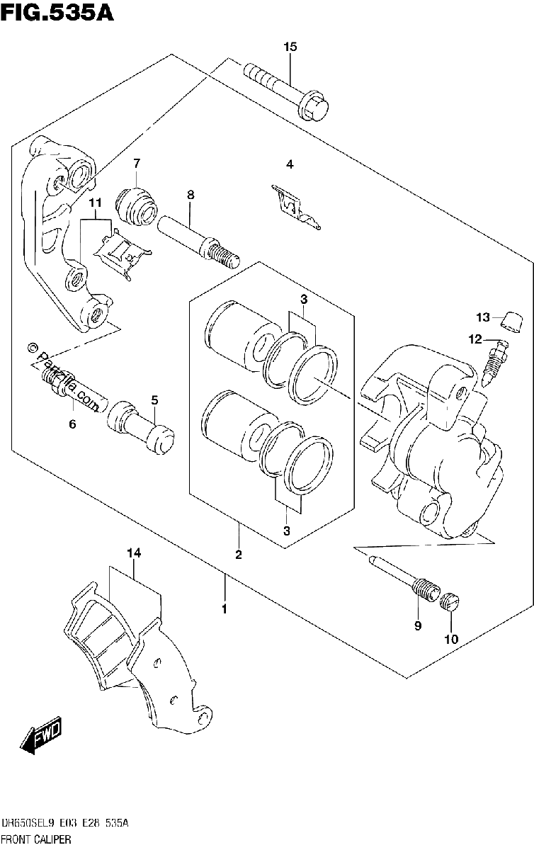 Diagrama de FRONT CALIPER