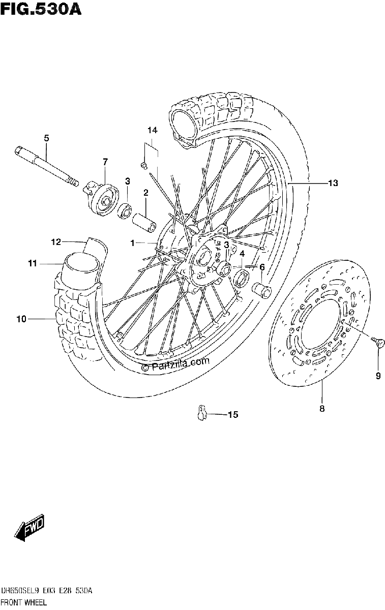 Diagrama de FRONT WHEEL