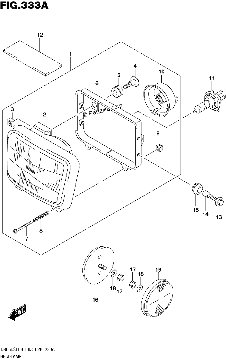 Diagrama de HEADLAMP
