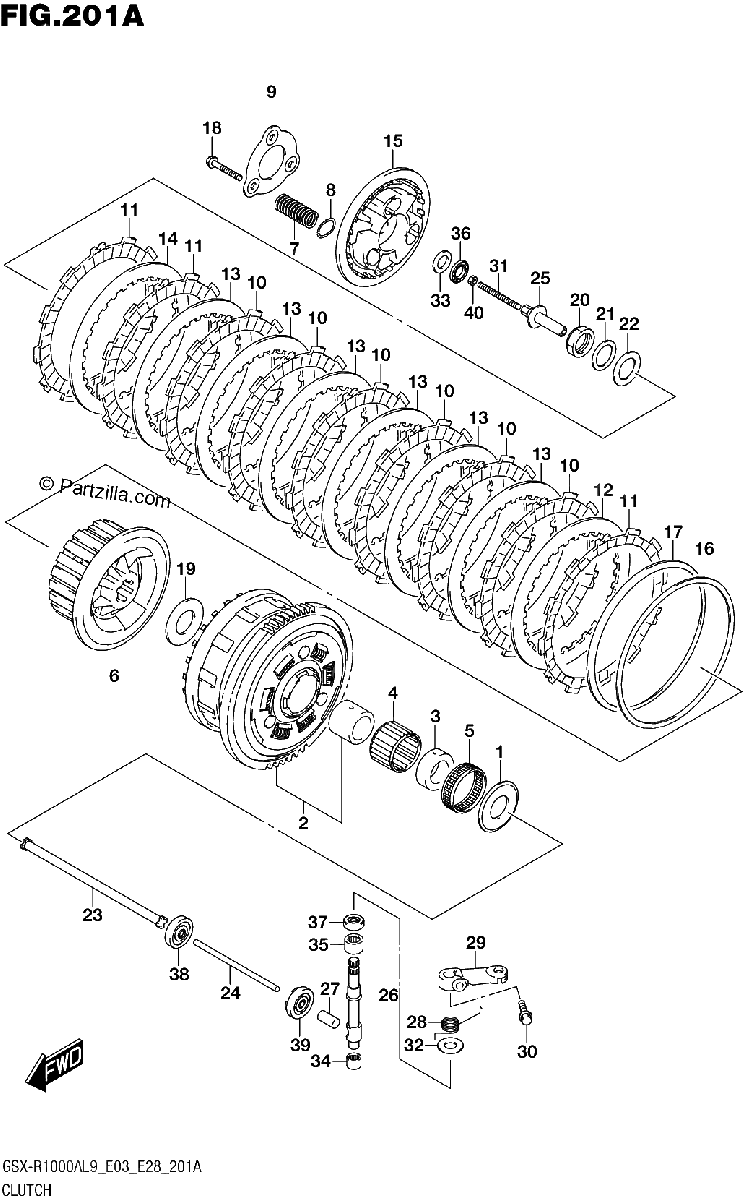 Diagrama de 201A CLUTCH