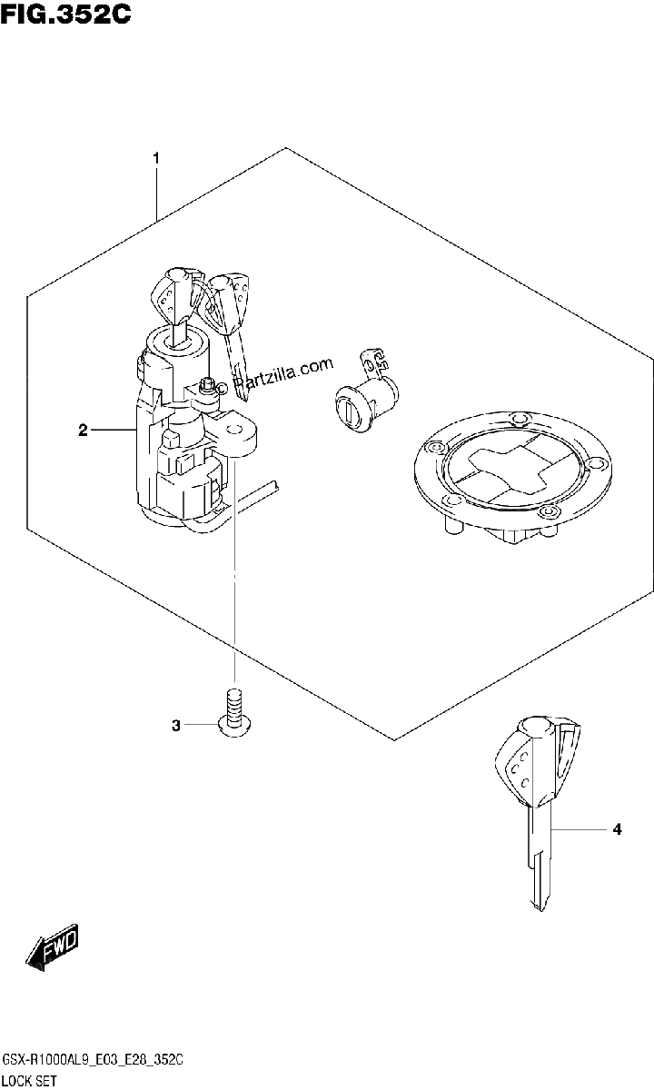 Diagrama de 352C LOCK SET