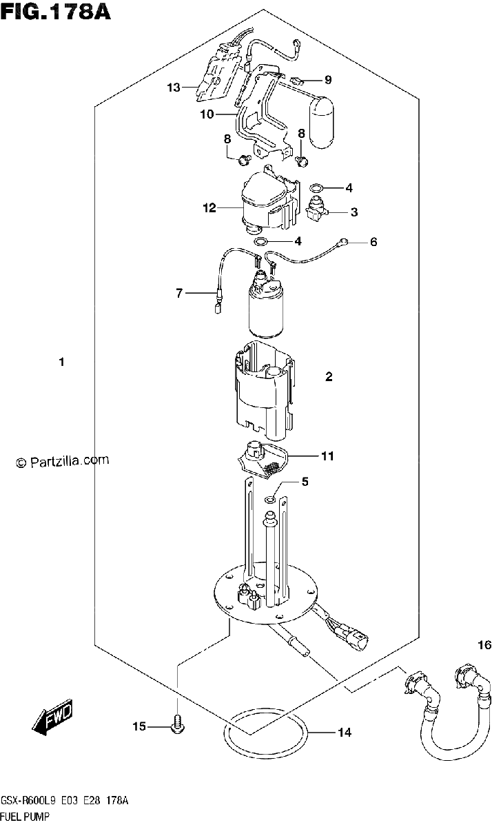 Diagrama de 178A FUEL PUMP