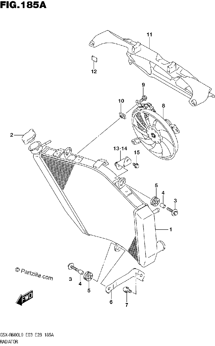 Diagrama de 185A RADIATOR