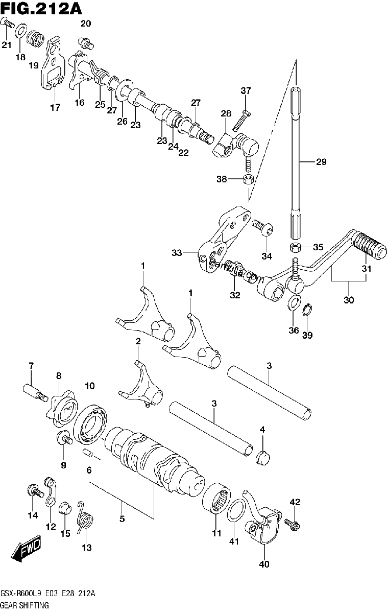 Diagrama de 212A GEAR SHIFTING