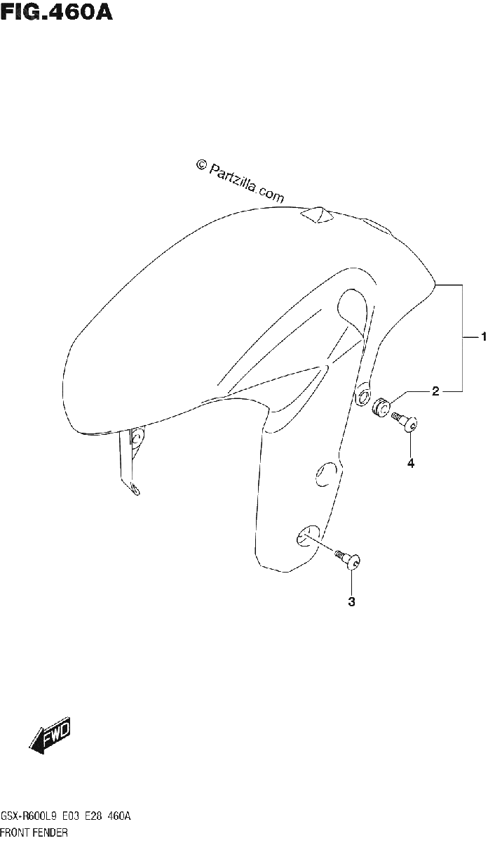 Diagrama de 460A FRONT FENDER