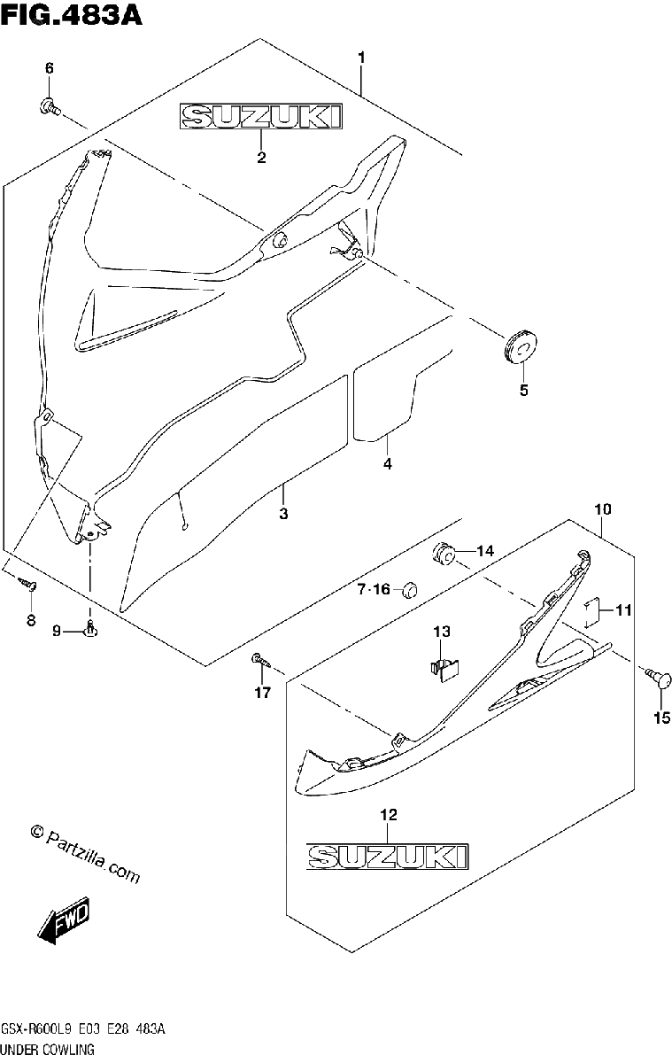Diagrama de 483A UNDER COWLING