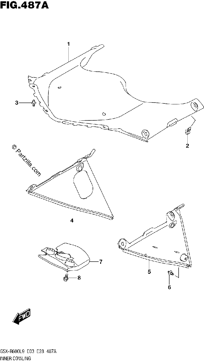 Diagrama de 487A INNER COWLING