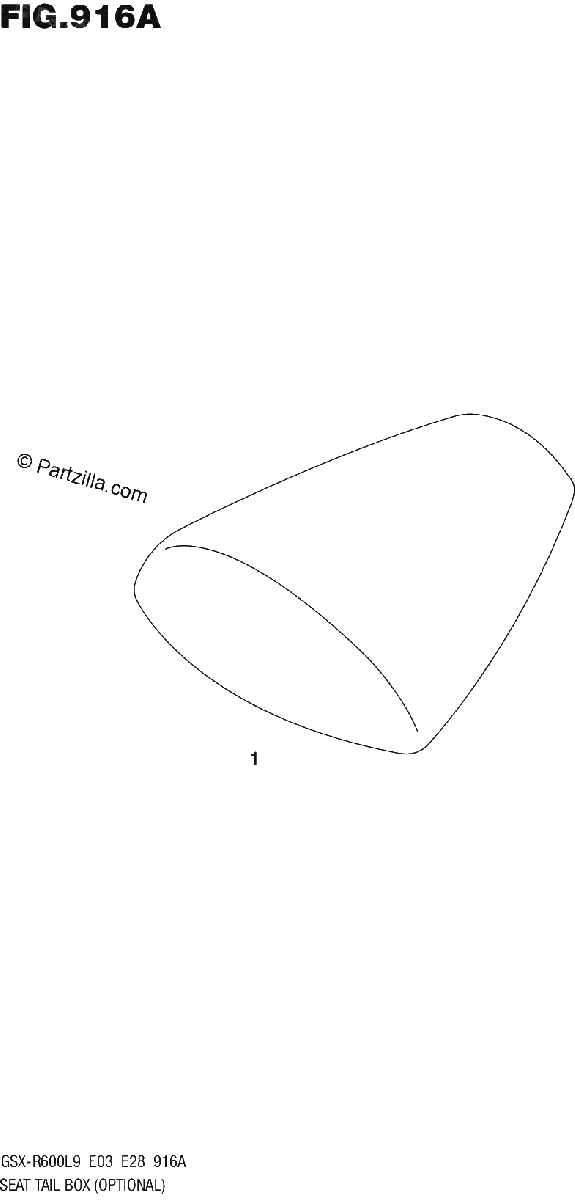 Diagrama de 916A SEAT TAIL BOX OPTIONAL