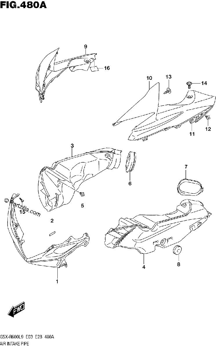 Diagrama de AIR INTAKE PIPE