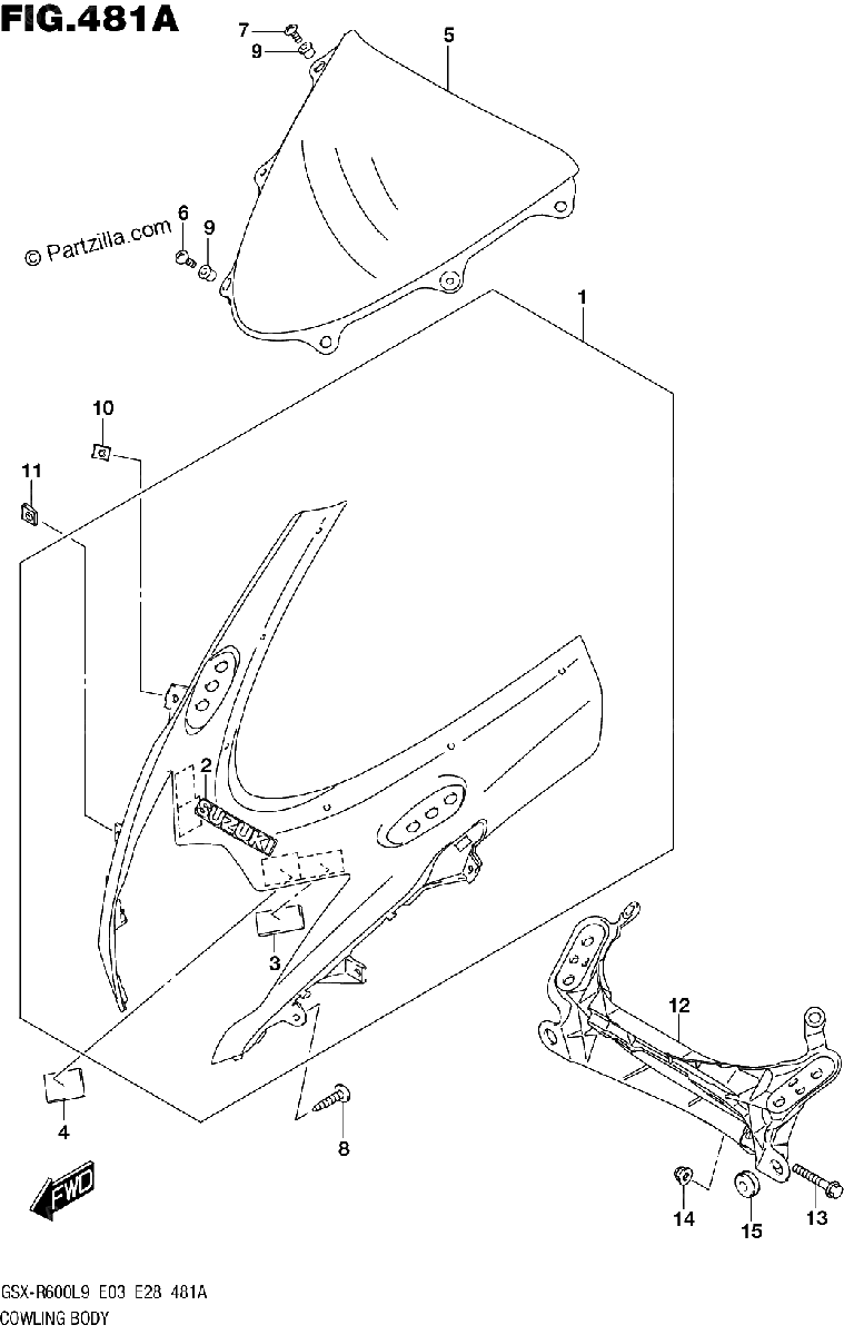 Diagrama de COWLING BODY