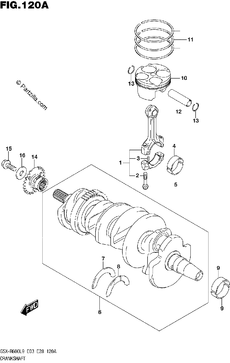Diagrama de CRANKSHAFT
