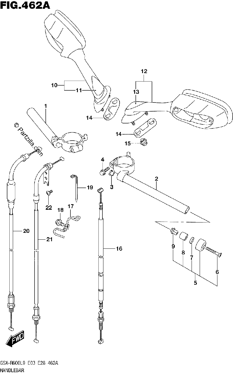 Diagrama de HANDLEBAR